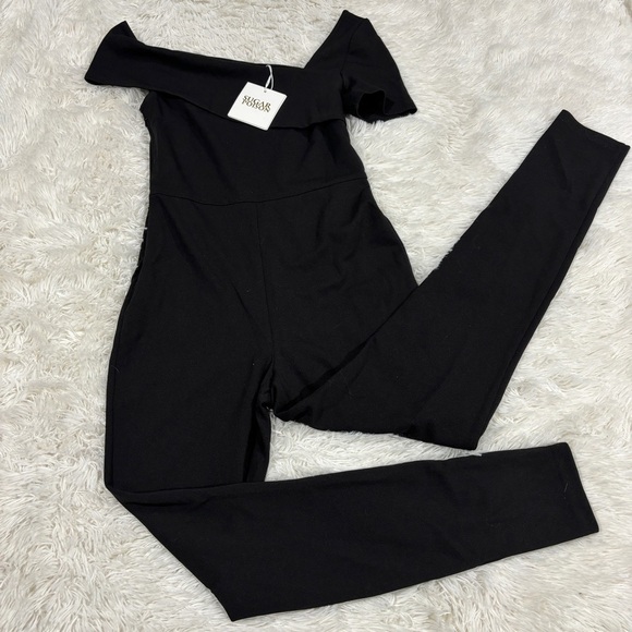 SUGAR POISON Women's Sleeveless Ruffle One Shoulder High Waist Jumpsuit Small - Picture 2 of 10